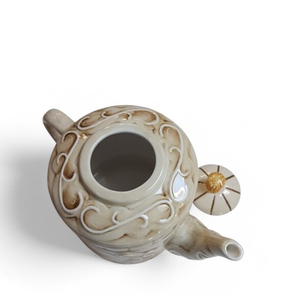 Vintage American Atelier San Marco Teapot –Tuscan Cottagecore Earthenware - Picture 5 of 16